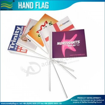Wholesale 157gsm coated paper promotion hand waving Stick flags.
