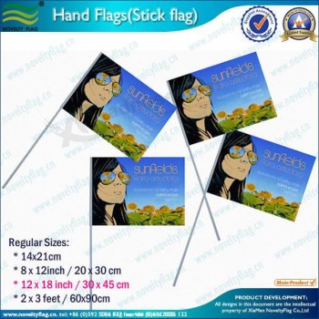 Wholesale Custom made PVC promotion hand waving Stick flags.