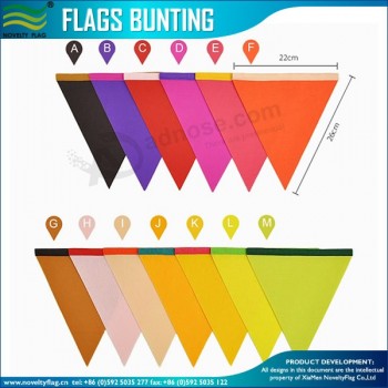 Custom made Multicolor Felt streamer string flags garlands bunting for with your logo