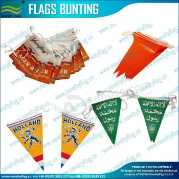 Custom made PVC streamer string flags garlands bunting for sale for with your logo