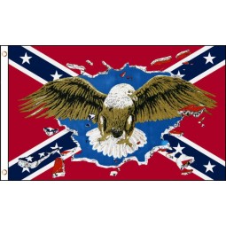 Rebel Eagle Sky Flag 3x5ft Poly for custom  with any size