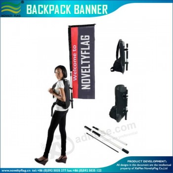 Custom Printed Rectangle Backpack Flag Banner for sale with any size