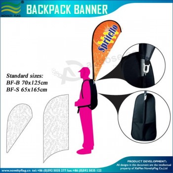 Custom Printed Tear Drop Backpack Flag Banner for custom with any size