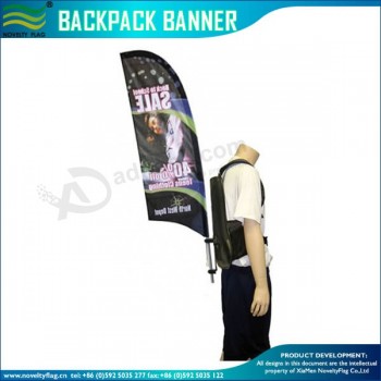 Custom Printed Feather Backpack Flag Banner for sale with any size
