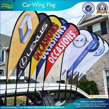 Custom Teardrop Car Flag for sale with any size
