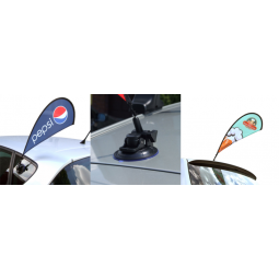 Hot Selling All Kinds Custom Size Suction Cup Wings Car Flags with any size