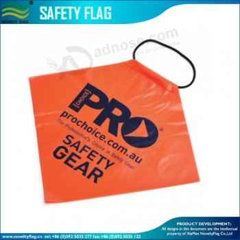 Wholesale Cheap  Promotional Square Shaped PVC Yellow Vinyl Load Flag with any size