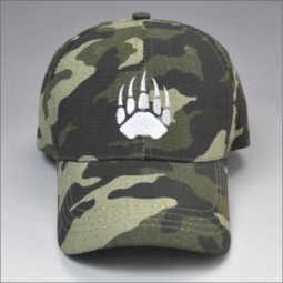 flat embroidery camo baseball cap for outdoor sports