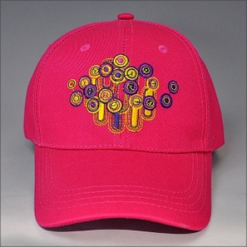 Factory wholesale deeppink embroidery baseball cap