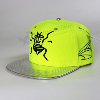 Alta qualidade personalizado snapback cap amarelo venda