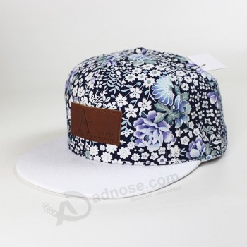 Aangepaste lederen logo snapback hoeden fabriek groothandel