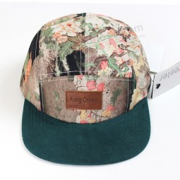 Hombres de los sombreros floppy, borde floral personalizado 5 paneles patrón de sombrero