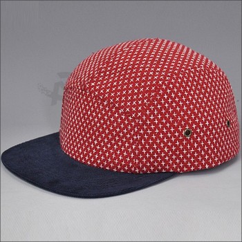 Niñas de la moda 5 panel snap back hat y gorra