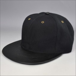 Hoge kwaliteit mode effen zwarte snapback hoeden