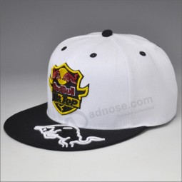 Logotipo bordado personalizado chapéu de beisebol snapback borda plana