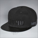 Fashionable leather brim snapback hat for sale