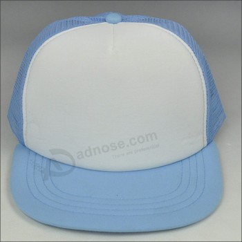 Cappello di snapback della maglia della fattura piana in bianco all'ingrosso
