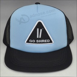 custom logo flat brim snapback trucker mesh cap