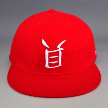 Sombreros de snapback de correa de cuero de bordado 3d personalizados