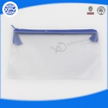 Großhandelsgewohnheit klären PVC-Reißverschlusstasche für mit Ihrem Logo