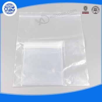 Clear resealable zipper plastic packing bag for custom with your logo