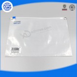 Aangepaste transparante waterdichte duidelijke ritssluiting plastic pvc-zak met uw embleem