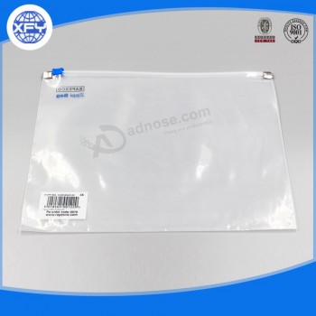 PErsonalizado transparente imPErmeável limpar zíPEr saco de plástico pvc com seu logotipo