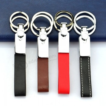 Wholesale soft leather key chain in keychains with metal for custom