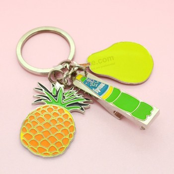 Wholesale promotion cheap metal keychain charms for custom