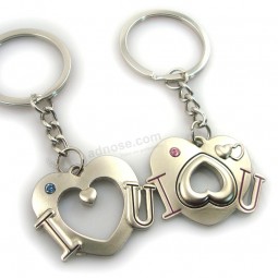 Wholesale cheap metal pair keychain for sale