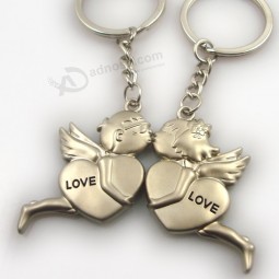 Fashion  metal  couple keychains for sale