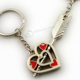 Keyrings de couple promotionnel Personnalisé en métal pour la coutume