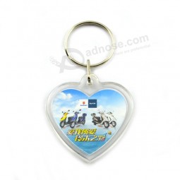 주문 심장 모양 아크릴 keychains 도매