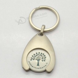Cheap token keychain metal coin holder keyring for sale