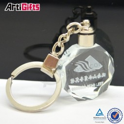 Factory direct sell crystal  key chain with custom logo 