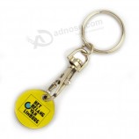 Gemaakt in China aangepaste metalen trolley munt sleutelhanger te koop