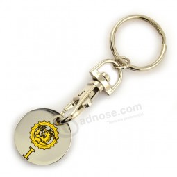 Trolley promotionnel d'eholesale pièce de monnaie keychain logo Personnalisé