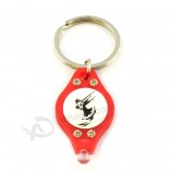 Aangepaste logo goedkoPe led sleutelhanger met licht te koop