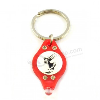 Custom made colorful keychain with light