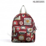 Bolso de la mochila de las muchachas de la lona de encargo, mini mochila roja del vino