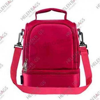 Couleur rouge Personnalisé thermique cool grand déjeuner transporter sac isotherme