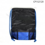 BACKPACK MESH POCKET NYLON POLYESTER WATERPROOF GYM SPORTS DRAWSTRING BAG