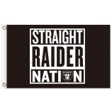 Nfl oakland raiders 3'x5 'полиэфирные флаги прямой наездник