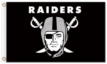 Nfl oakland raiders 3'x5 'banderas de poliéster