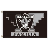 Nfl oakland raiders 3'x5 '폴리 에스테르 깃발 familia