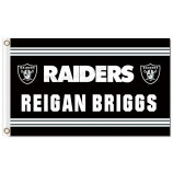 Nfl oakland raiders 3'x5 '폴리 에스테르 깃발 reigan 브릭스