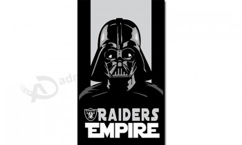 Nfl oakland raiders 3'x5 'poliéster bandeiras raiders império