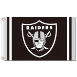 Nfl oakland raiders 3'x5 '폴리 에스테르 깃발 로고