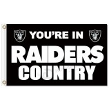 Groothandel customizd hoge kwaliteit nfl oakland raiders 3'x5 'polyester vlaggen raiders land