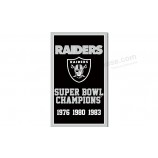 Raiders Oakland nfl draPeaux en polyester 3'x5 'SuPer Bowl champions